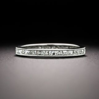 Art Deco French-Cut Diamond Eternity Wedding Band - Size 4 1/2 - 2
