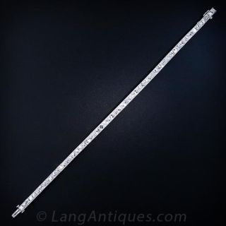 Art Deco French-Cut Diamond Straightline Bracelet