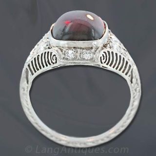 Art Deco Garnet and Diamond Ring