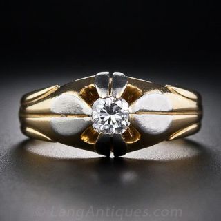 Art Deco Gent's Diamond Ring - 1