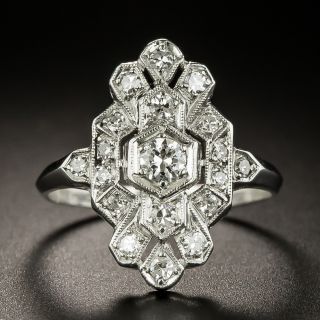 Art Deco Geometric Diamond Dinner Ring - 2