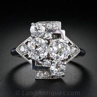 Art Deco Geometric Diamond Ring