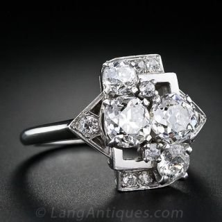 Art Deco Geometric Diamond Ring