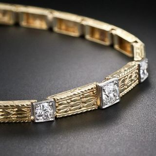 Art Deco Gold and  Diamond Bracelet