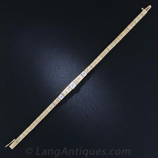 Art Deco Gold and  Diamond Bracelet