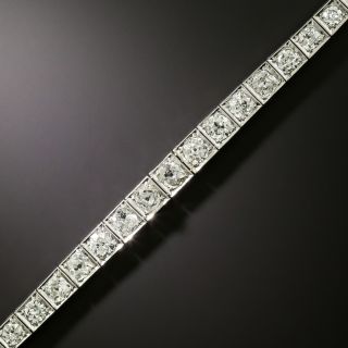 Art Deco Graduated Diamond Line Bracelet - 2