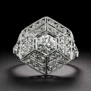 Art Deco Hexagonal Diamond Ring - 3