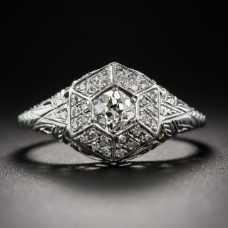 Art Deco Hexagonal Diamond Ring