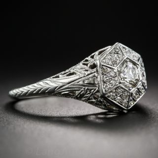 Art Deco Hexagonal Diamond Ring