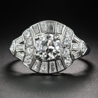 Art Deco Inspired Platinum and Diamond Ring