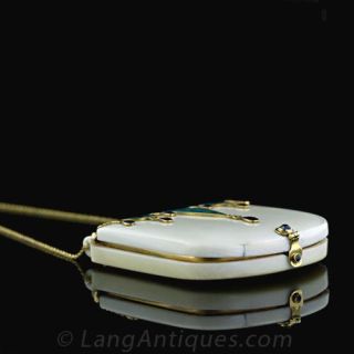 Art Deco Ivory Compact