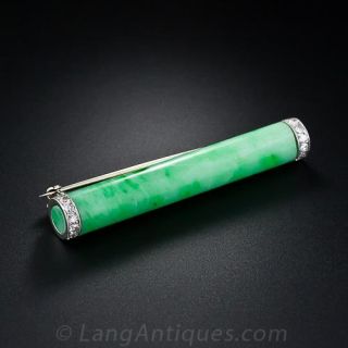 Art Deco Jade Brooch
