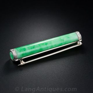 Art Deco Jade Brooch