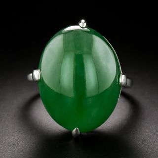 Art Deco Jadeite Ring  - 3