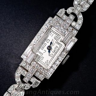 Art Deco Ladies' Diamond & Platinum Watch