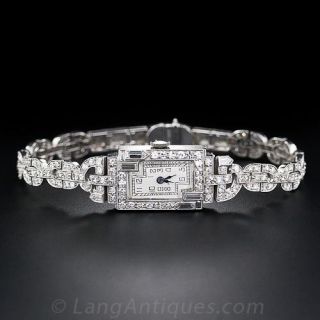 Art Deco Ladies' Diamond & Platinum Watch