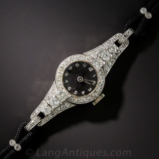 Art Deco Lady's Diamond Wrist Watch