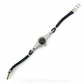 Art Deco Lady's Diamond Wrist Watch