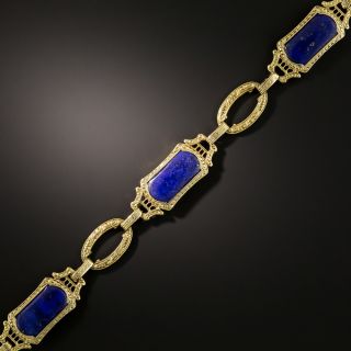 Art Deco Lapis Bracelet by Krementz - 2