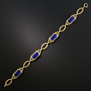 Art Deco Lapis Bracelet by Krementz