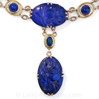 Art Deco Lapis Lazuli Necklace