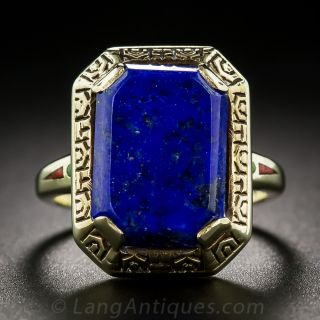 Art Deco Lapis Lazuli Ring
