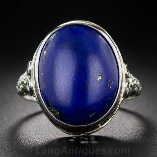 Art Deco Lapis Ring