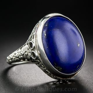 Art Deco Lapis Ring