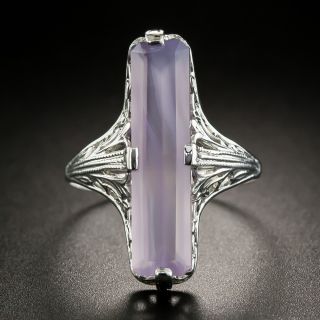 Art Deco Style Agate Ring - 2