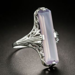 Art Deco Lavender Agate Ring