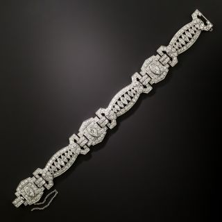 Art Deco Marquise Diamond Bracelet - 5