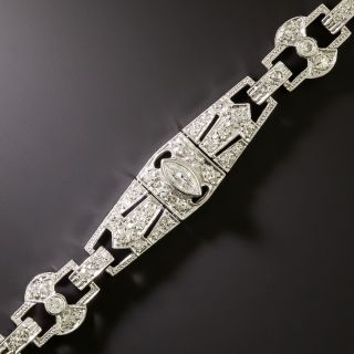 Art Deco Marquise Diamond Link Bracelet - 2