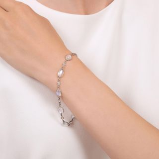 Art Deco Moonstone and Diamond Bracelet