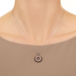 Art Deco Mother-of-Pearl and Diamond Pendant by Carrington Co. Inc.