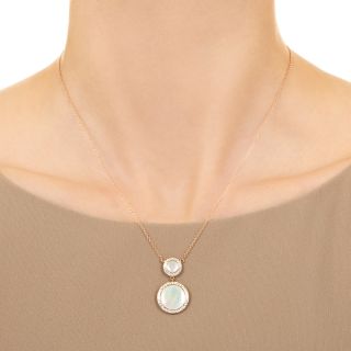 Art Deco Mother-of-Pearl and Enamel Pendant