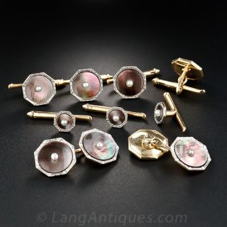 Art Deco Mother-of-Pearl Dress Set
