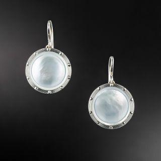 Art Deco Mother-of-Pearl Drop Earrings  - 3