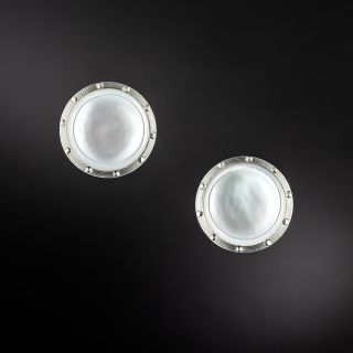 Art Deco Mother-of-Pearl Earrings  - 2