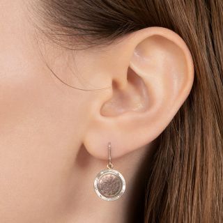 Art Deco Mother of Pearl Earrings