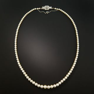 Art Deco Natural Pearl Necklace