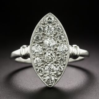 Art Deco Navette Diamond Ring - 1