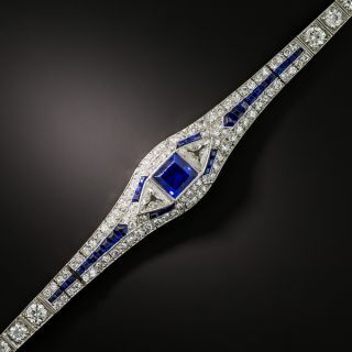 Art Deco No-Heat Burma Sapphire and Diamond Bracelet, Oscar Heyman