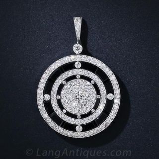 Art Deco Onyx and Diamond Locket