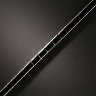 Art Deco Onyx Line Bracelet - 3