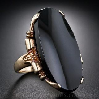 Art Deco Onyx Ring 