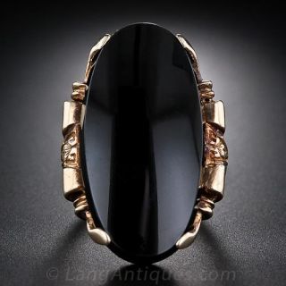 Art Deco Onyx Ring 