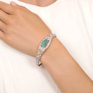 Art Deco Opal and Diamond Bracelet