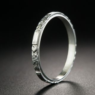 Art Deco Orange Blossom Decorated Wedding Band