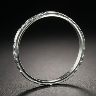 Art Deco Orange Blossom Decorated Wedding Band