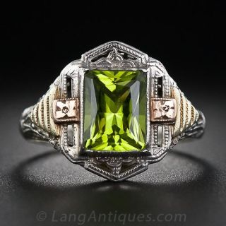 Art Deco Peridot Ring